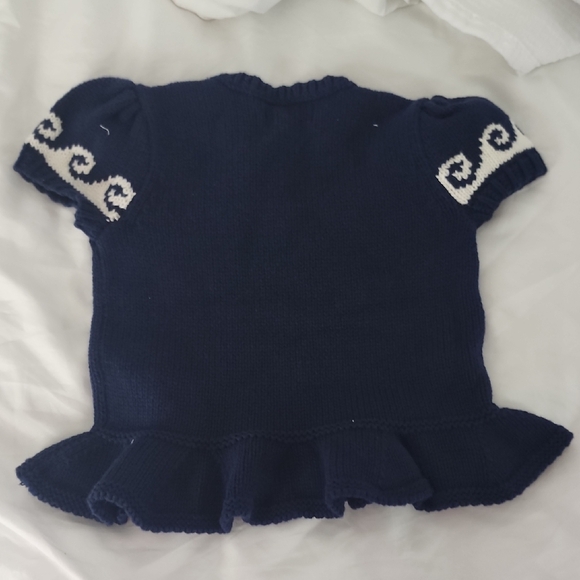 Ralph Lauren Dark Blue Sweater with White Anchor - Picture 3 of 4